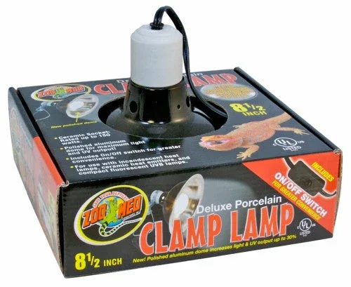 Zoo Med Deluxe Porcelain Clamp Lamp Fixture Black 8.5 in - Image 2
