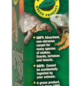 Zoo Med Eco Carpet Reptile Terrarium Carpet Green 15/20 Gallon, 12Inches X 24Inches