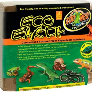 Zoo Med Eco Earth Coconut Fiber Substrate Brown, 1ea/3 pk