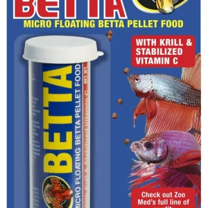 Zoo Med Micro Floating Betta Pellet Canister Fish Food 0.65 oz