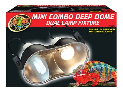 Zoo Med Mini Combo Deep Dome Lamp Fixture Black - Image 2