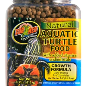 Zoo Med Natural Aquatic Turtle Food Growth Formula Dry Food 7.5 oz