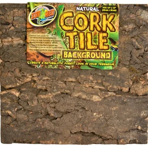 Zoo Med Natural Cork Tile Background Brown 12in X 12in SM