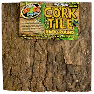 Zoo Med Natural Cork Tile Background Brown 18in X 18in LG