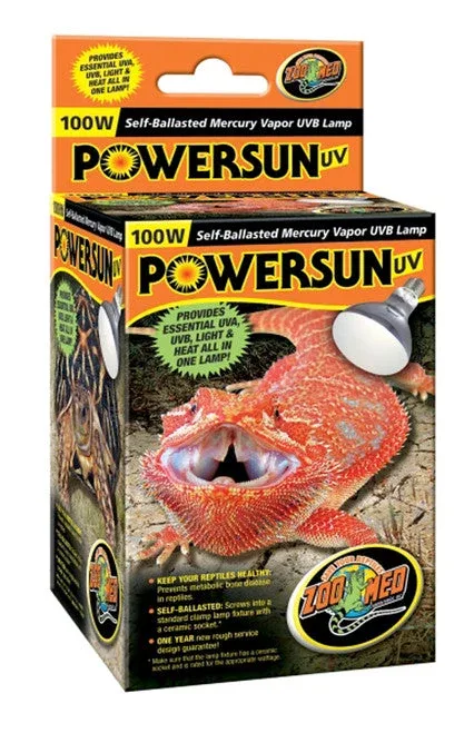 Zoo Med PowerSun UV Self-Ballasted Mercury Vapor Lamp Silver 100 Watt - Image 2