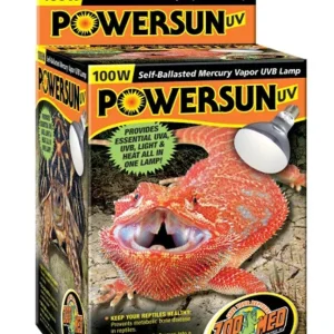 Zoo Med PowerSun UV Self-Ballasted Mercury Vapor Lamp Silver 100 Watt