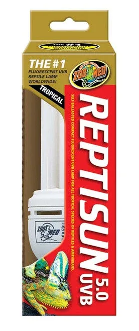 Zoo Med ReptiSun 5.0 UVB Tropical Compact Fluorescent Lamp Regular White 26 Watt - Image 2
