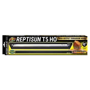 Zoo Med ReptiSun T5 HO Terrarium Hood w/ 10.0 Bulb 1ea/24 in