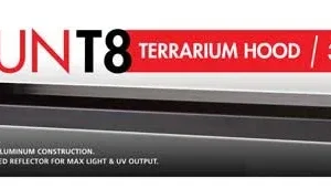 Zoo Med ReptiSun T8 Terrarium Hood Hood Only Black 36 in