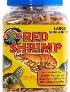 Zoo Med Sun-Dried Large Red Shrimp Reptile Food 2.5 oz