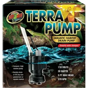 Zoo Med Terra Pump Aquatic Habitat Drain Pump 1ea/370 GPH