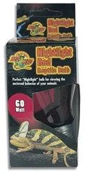 ZooMed Nightlight Red Reptile Bulb 60 Watt