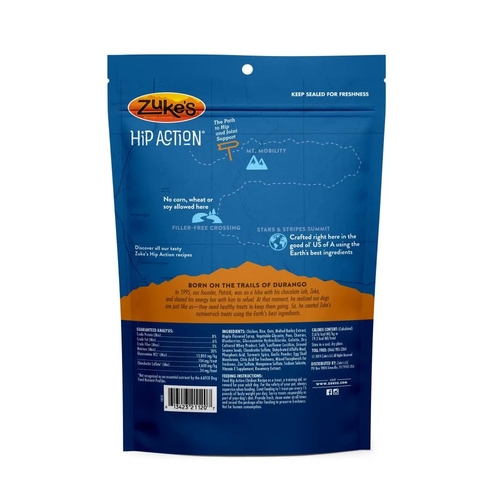 Zukes Hip Action Chicken Dog Treats with Glucosamine and Chondroitin - Image 2