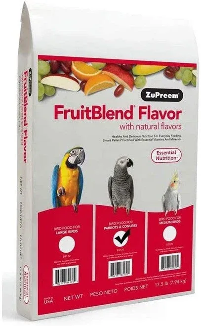 ZuPreem FruitBlend Bird Food Parrots & Conures 17.5 lb - Image 2