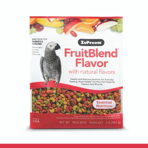 ZuPreem FruitBlend Bird Food Parrots & Conures 2 lb - Image 2
