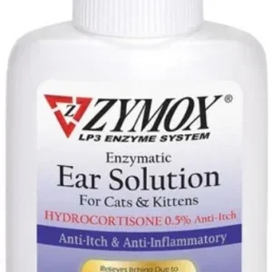 Zymox Enzymatic Ear Solution for Cats & Kittens with Hydrocortisone